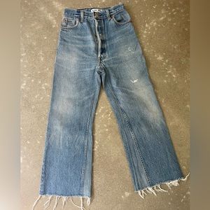 Re/Done High Rise Wide Leg Crop size 23